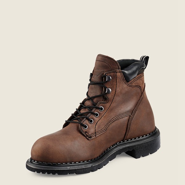 Safety Støvler Herre - Red Wing Supersole® - 6-Inch Waterproof Toe Metguard - Brune/Sort - FGHDJI-75